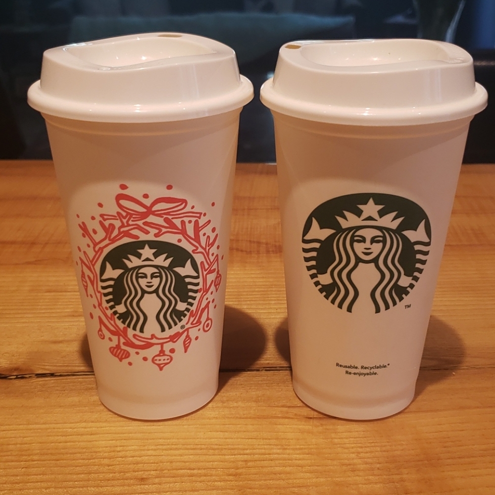 Reusable Starbucks travel mugs - set of 2